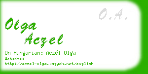 olga aczel business card